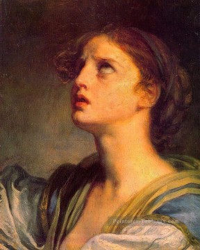Tête d’un portrait de jeune fille Jean Baptiste Greuze Peinture à l'huile